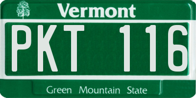 VT license plate PKT116