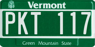 VT license plate PKT117
