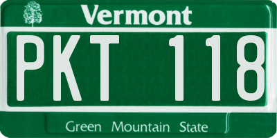 VT license plate PKT118