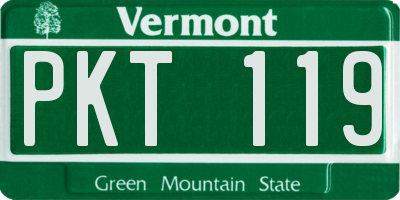 VT license plate PKT119