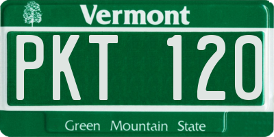 VT license plate PKT120