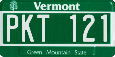 VT license plate PKT121
