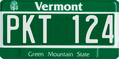 VT license plate PKT124