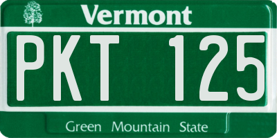 VT license plate PKT125