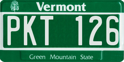 VT license plate PKT126