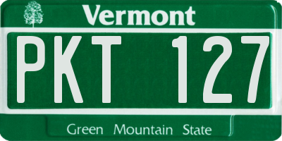 VT license plate PKT127
