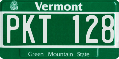 VT license plate PKT128