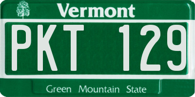 VT license plate PKT129
