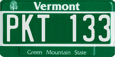 VT license plate PKT133