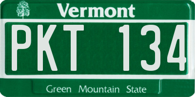 VT license plate PKT134