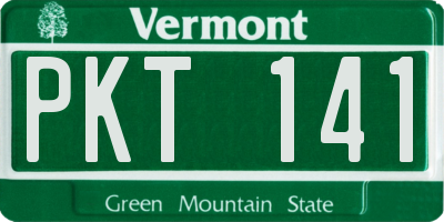VT license plate PKT141