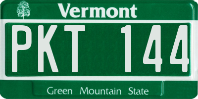 VT license plate PKT144