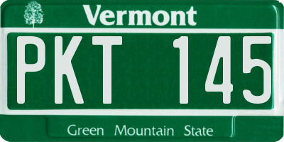 VT license plate PKT145