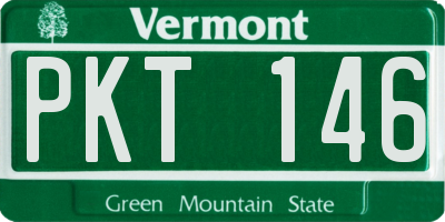 VT license plate PKT146