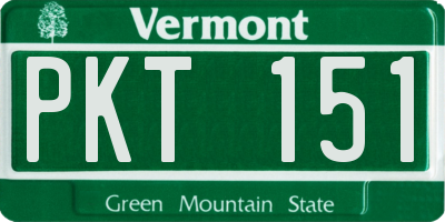 VT license plate PKT151