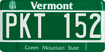 VT license plate PKT152