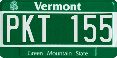 VT license plate PKT155