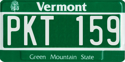VT license plate PKT159