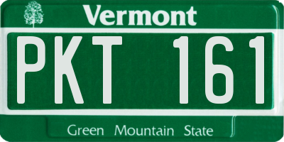 VT license plate PKT161