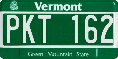 VT license plate PKT162