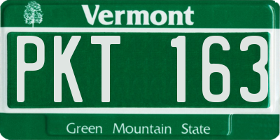 VT license plate PKT163