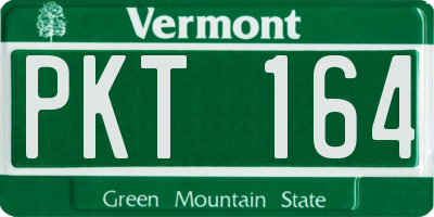 VT license plate PKT164