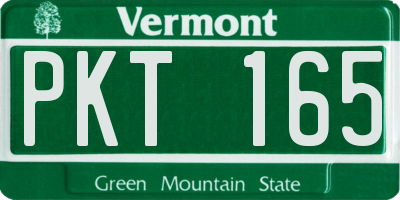VT license plate PKT165