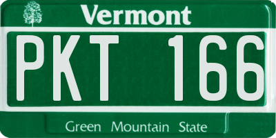 VT license plate PKT166