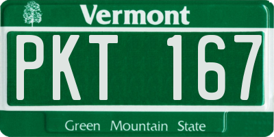 VT license plate PKT167