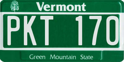 VT license plate PKT170