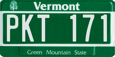VT license plate PKT171