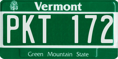 VT license plate PKT172