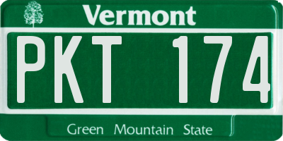 VT license plate PKT174