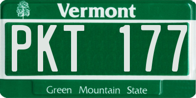VT license plate PKT177