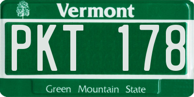 VT license plate PKT178