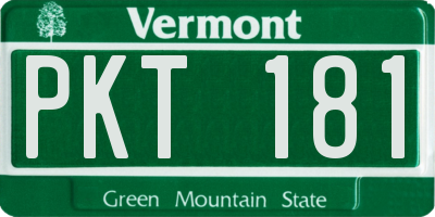 VT license plate PKT181