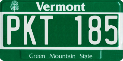VT license plate PKT185