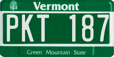 VT license plate PKT187