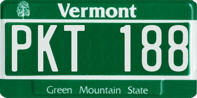 VT license plate PKT188