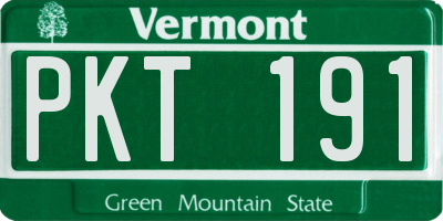 VT license plate PKT191