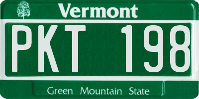 VT license plate PKT198