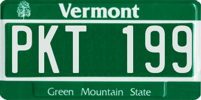 VT license plate PKT199