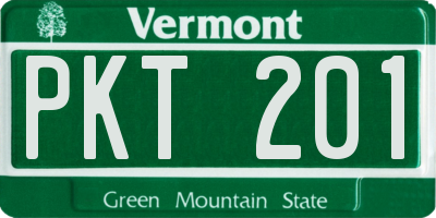 VT license plate PKT201
