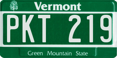 VT license plate PKT219