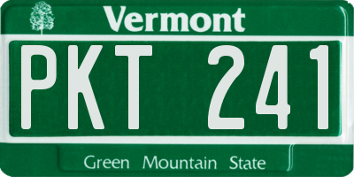 VT license plate PKT241