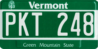 VT license plate PKT248