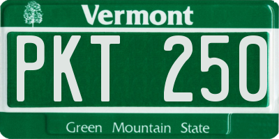 VT license plate PKT250