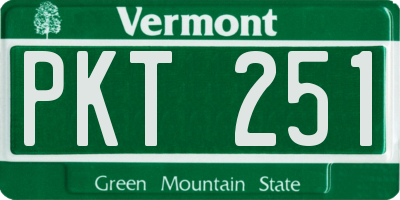 VT license plate PKT251