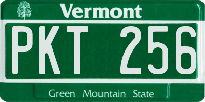 VT license plate PKT256