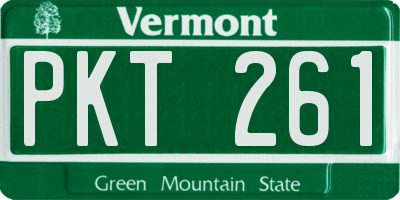 VT license plate PKT261